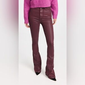 NWT For All Mankind Ultra Hr Skinny Boot Coated Jeans